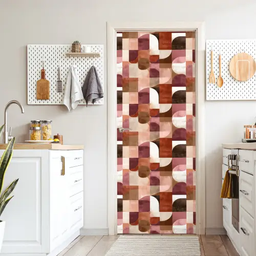 Geometrie - Modern - Retro deurposter klein 289 -sfeer5