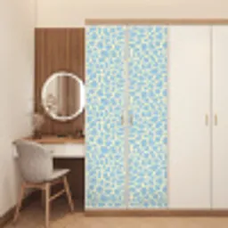 Giraf - Modern - Blauw deurposter klein 289 -sfeer3