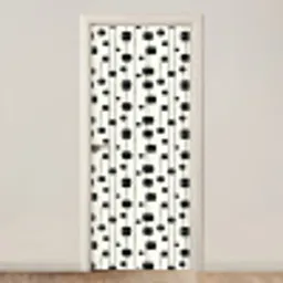 Grafisch - Modern - Zwart deurposter klein 289 -3d_beige