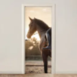 Harmonie - Ruiter - Zon deurposter klein -3d_beige