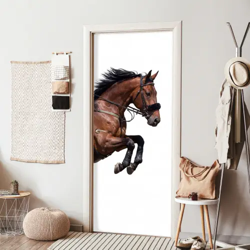 Paard - Springen - Modern deurposter klein -sfeer6