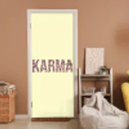 Karma - Luipaardprint - Geel deurposter klein -sfeer1