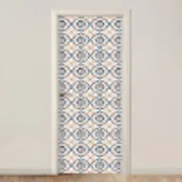 Bladvorm - Patroon - Kleurrijk deurposter klein 289 -3d_beige