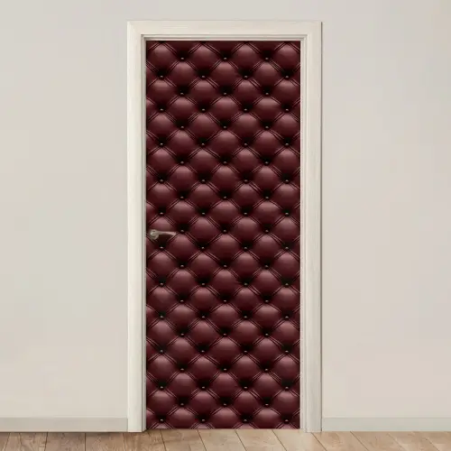 Leer - Patroon - Bordeaux deurposter klein 289 -3d_beige
