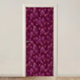 Bladeren - Patroon - Burgundy deurposter klein 289 -3d_beige