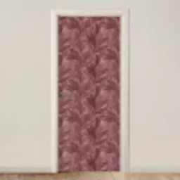 Bladeren - Patroon - Paars deurposter klein 289 -3d_beige