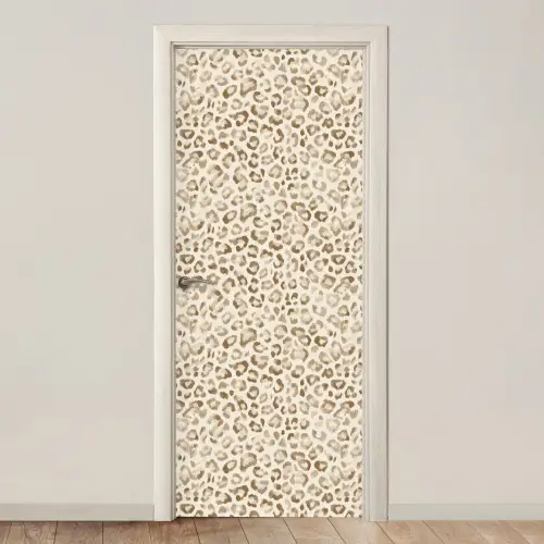 Luipaard - Klassiek - Beige deurposter klein 289 -3d_beige