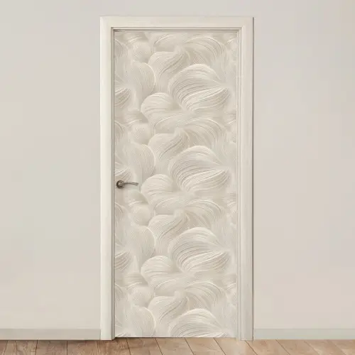 Lijnen - Waaier - Beige deurposter klein 289 -3d_beige