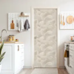 Lijnen - Waaier - Beige deurposter klein 289 -sfeer5