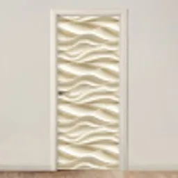 Lijnen - Golvend - Crème deurposter klein 289 -3d_beige