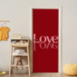 Love - Spiegeling - Rood deurposter klein -sfeer4