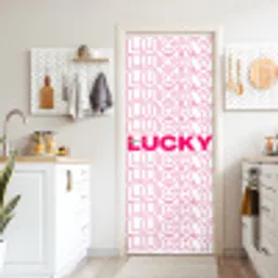 Lucky - Roze - Patroon deurposter klein -sfeer5