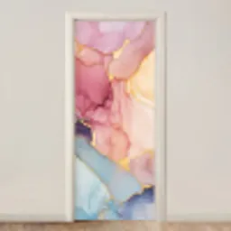 Marmer - Kleurrijk deurposter klein -3d_beige