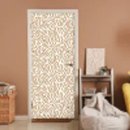 Minimalistisch - Patroon - Terracotta deurposter klein 289 -sfeer1