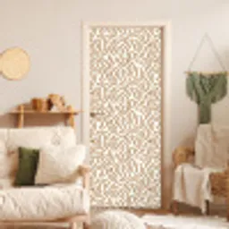 Minimalistisch - Patroon - Terracotta deurposter klein 289 -sfeer2