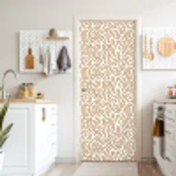 Minimalistisch - Patroon - Terracotta deurposter klein 289 -sfeer5