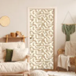 Modern - Abstract - Beige deurposter klein 289 -sfeer2