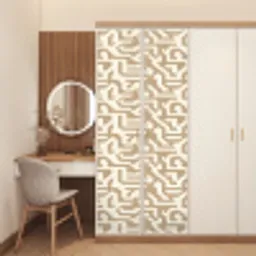 Modern - Abstract - Beige deurposter klein 289 -sfeer3