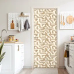 Modern - Abstract - Beige deurposter klein 289 -sfeer5