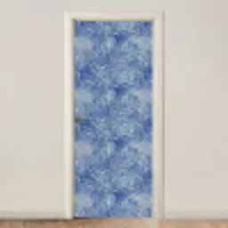 Modern - Abstract - Blauw deurposter klein 289 -3d_beige
