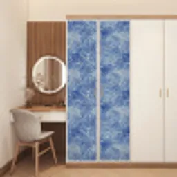 Modern - Abstract - Blauw deurposter klein 289 -sfeer3
