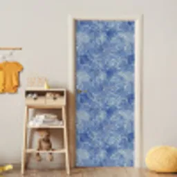 Modern - Abstract - Blauw deurposter klein 289 -sfeer4