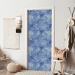 Modern - Abstract - Blauw deurposter klein 289 -sfeer6