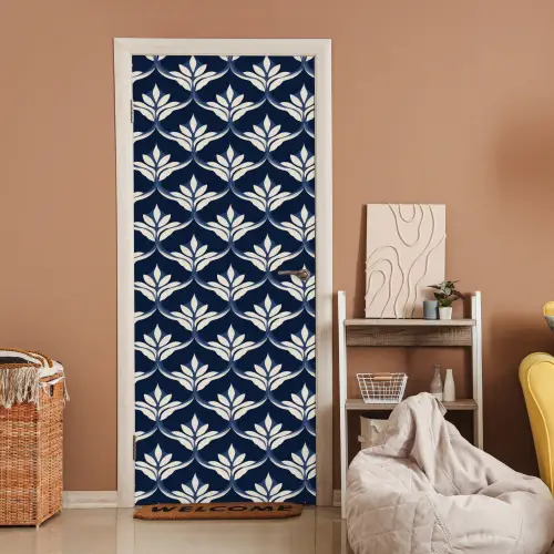 Modern - Ontwerp - Blauw deurposter klein 289 -sfeer1