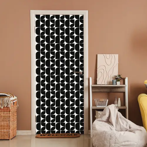 Modern - Geometrisch - Zwart deurposter klein 289 -sfeer1