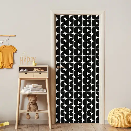 Modern - Geometrisch - Zwart deurposter klein 289 -sfeer4