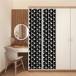 Modern - Geometrisch - Zwart deurposter klein 289 -sfeer3