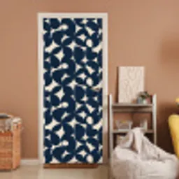 Modern - Geometrisch - Blauw deurposter klein 289 -sfeer1