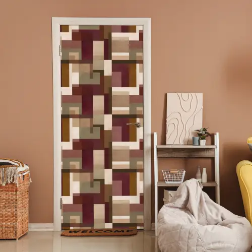 Modern - Geometrie - Kleurrijk deurposter klein 289 -sfeer1