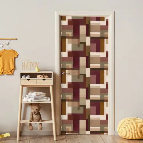 Modern - Geometrie - Kleurrijk deurposter klein 289 -sfeer4