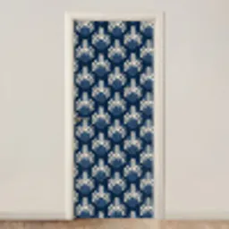 Modern - Patroon - Blauw deurposter klein 289 -3d_beige