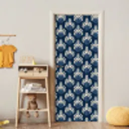 Modern - Patroon - Blauw deurposter klein 289 -sfeer4