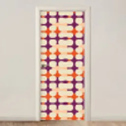 Modern - Patroon - Kleurrijk deurposter klein 289 -3d_beige