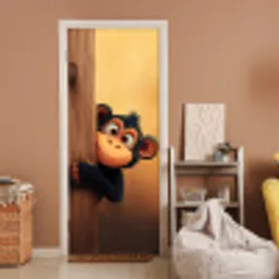 Aap - Dieren - Animatie - Deur deurposter klein -sfeer1