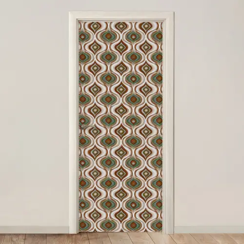 Motief - Patroon - Kleurrijk deurposter klein 289 -3d_beige