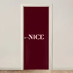 Nice - Bordeaux - Roze deurposter klein -3d_beige