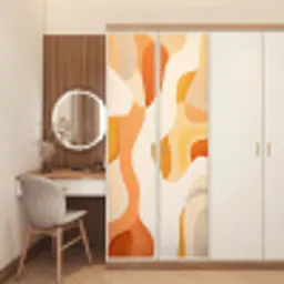 Oranje - Abstract - Kunst deurposter klein -sfeer3
