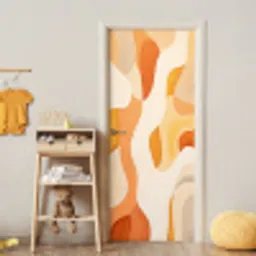 Oranje - Abstract - Kunst deurposter klein -sfeer4