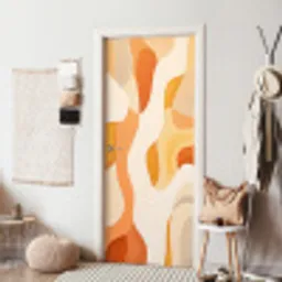 Oranje - Abstract - Kunst deurposter klein -sfeer6