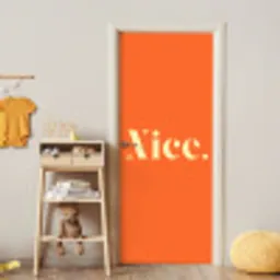 Oranje - Gebroken wit - Nice deurposter klein -sfeer4
