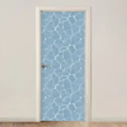 Organisch - Patroon - Blauw deurposter klein 289 -3d_beige