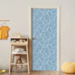 Organisch - Patroon - Blauw deurposter klein 289 -sfeer4