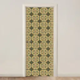 Ornament - Patroon - Groen deurposter klein 289 -3d_beige