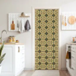 Ornament - Patroon - Groen deurposter klein 289 -sfeer5