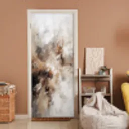 Verf - Abstract - Beige - Kunst deurposter klein -sfeer1