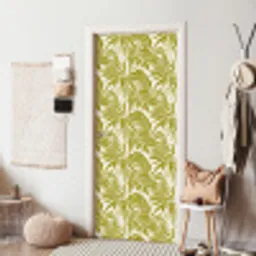 Palmblad - Patroon - Groen deurposter klein 289 -sfeer6